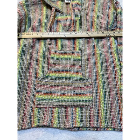 ARTESANIAS Acrylic BAJA SURF PONCHO HOODIE HOODED SWEATSHIRT JACKET Medium - Picture 8 of 16